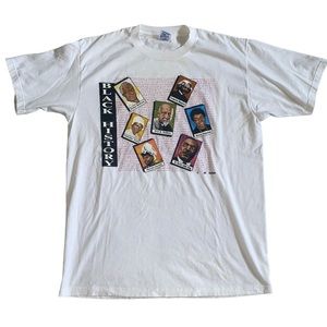 Vintage Jerzees 90s Super T Black History Month Mark Harris Shirt Mens Large